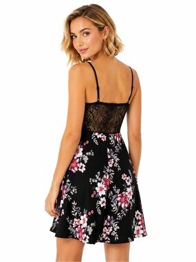 Almost Famous Dress Women's Size L Floral Cocktail Evening Summer Strapless NWT